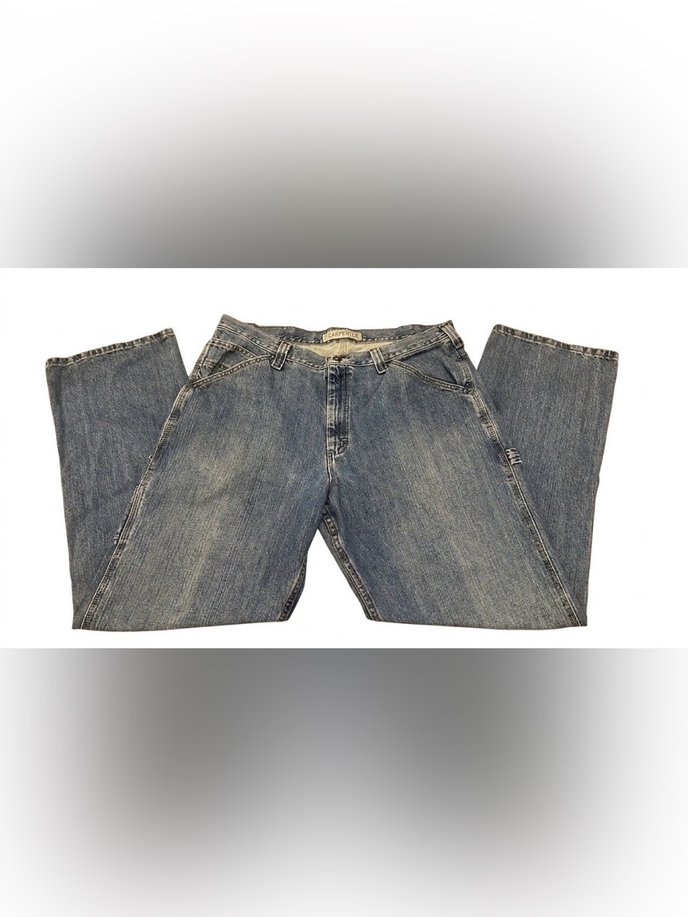 Lee Dungarees Carpenter Jeans Men 38x34 Blue Denim Workwear Utility Pants Y2K‎